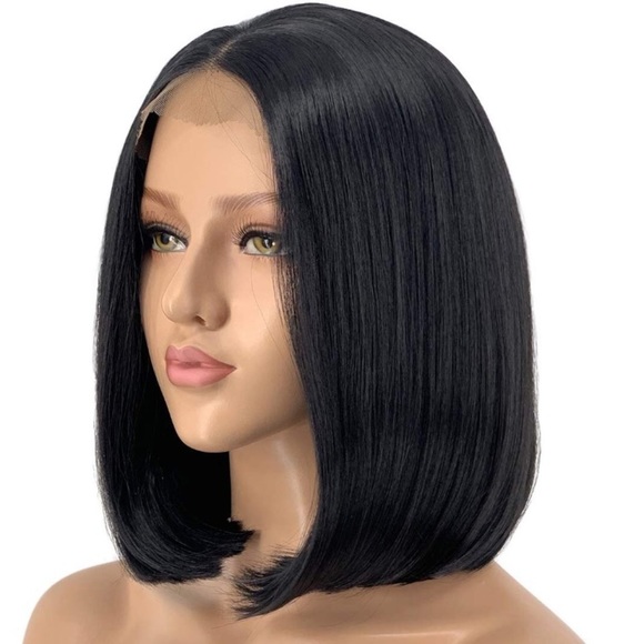 ?AILAE 14” BLACK STRAIGHT BOB LACE FRONT WIG*NWT* main image 6